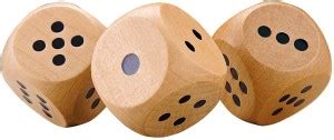 MOREL 3 PCS Wooden Big DICE 3CM with Black Color Dots for Playing Snake ...