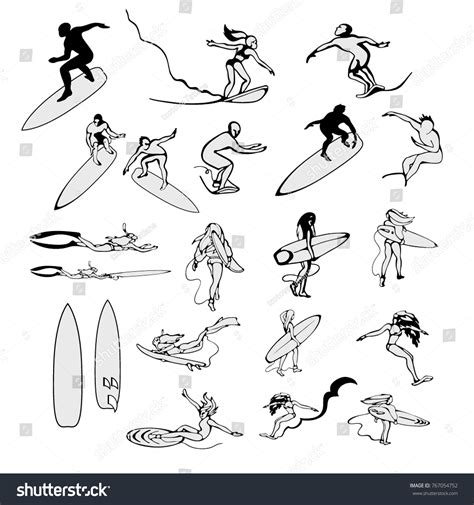 Surfer Girl Drawing
