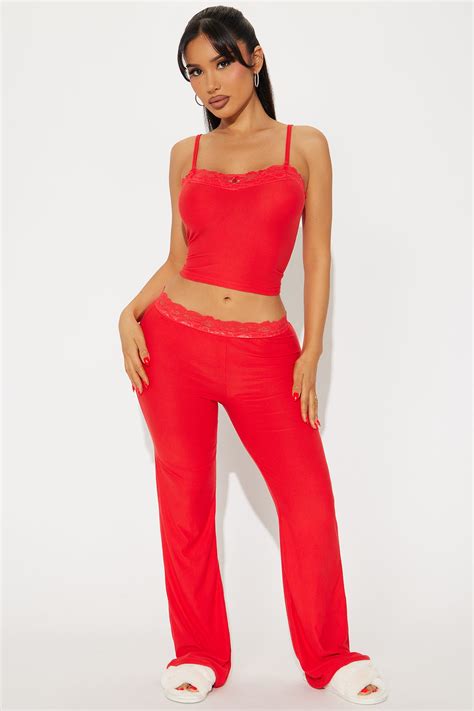 Feeling Dreamy PJ Pant Set - Red | Fashion Nova