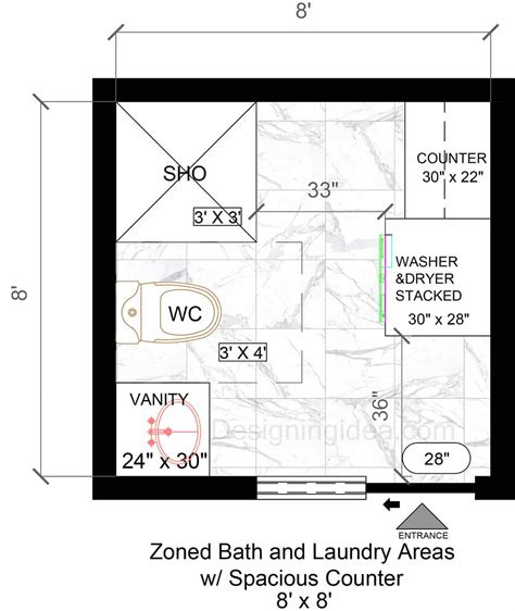 5 Expert-Approved Full Bathroom With Laundry Floor Plans