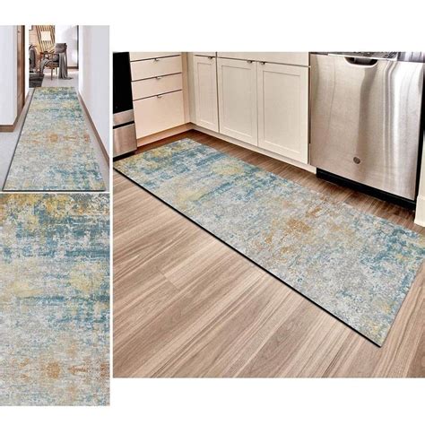 CLOWNFISH Runner Rugs, Hallway 2'3" X19' Non Slip Washable Abstract ...