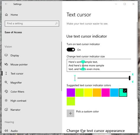 Cursor Color Setting 的图像结果