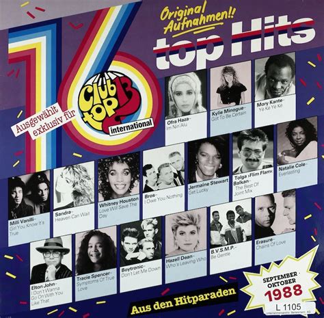 16 top Hits. Aus den Hitparaden September/Oktober 1988 – Bertelsmann ...