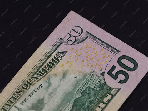 Detalle del billete de 50 dólares estadounidenses | Foto Premium