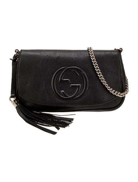 Gucci Medium Soho Flap Crossbody Bag - Black Crossbody Bags, Handbags ...