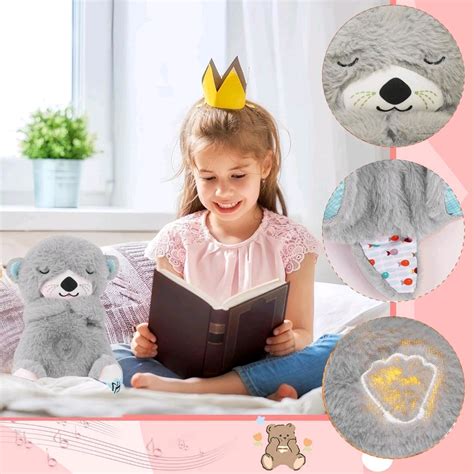 Portable Breathing Teddy Bear Soft Toy Plush Sound Machine, Baby Gift ...
