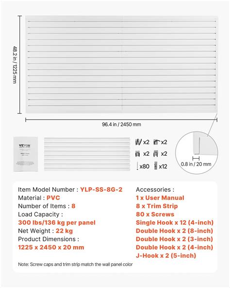 VEVOR Slat Wall Paneling, 8 x 4 ft, PVC Garage India | Ubuy