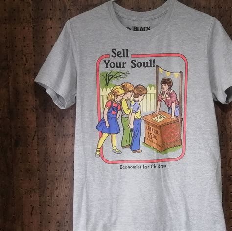 BLACK MATTER STEVEN RHODES (スティーブン・ローズ) 「Sell Your Soul ! Economics for Children」プリントTシャツ サイズS ...