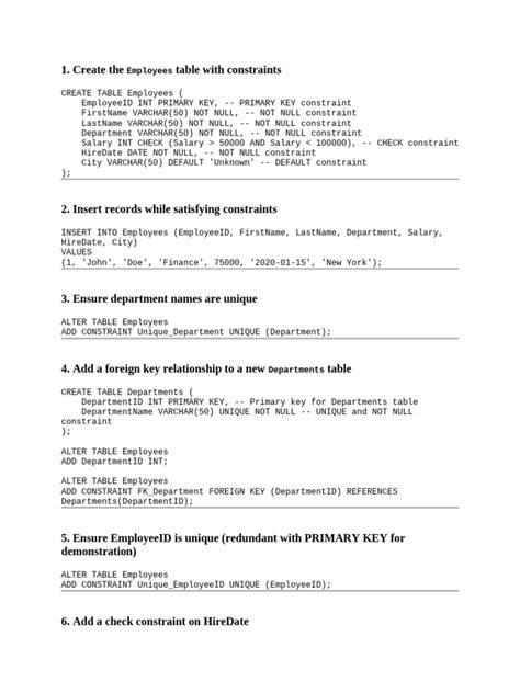 Image result for SQL Questions and Answers for Practice PDF