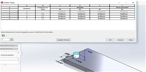 SolidWorks 2014 Variable Pattern 的图像结果