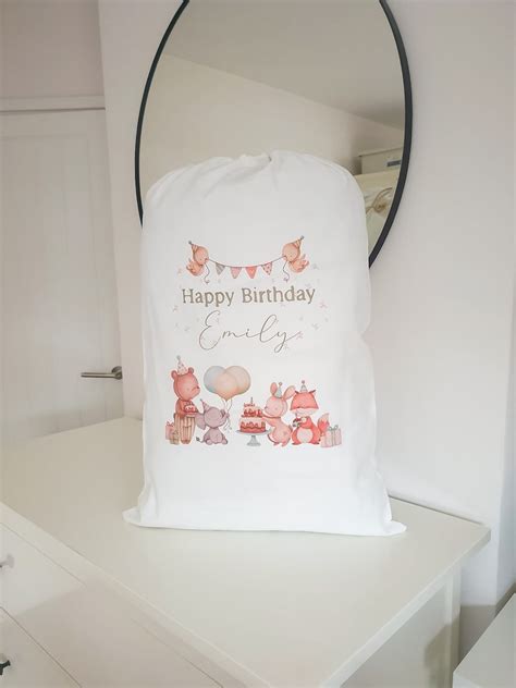 Personalised Children's Gift Bag Kid's Woodland Birthday Gift ...