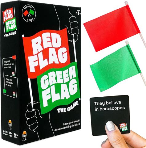 Amazon.com: Lucky Egg - Fun Red Flag Green Flag Party Game - to Judge ...