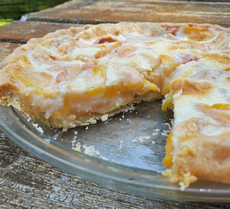 Fresh peach custard pie – Artofit
