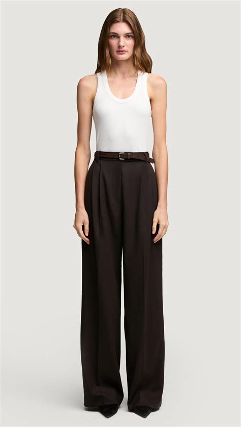 Pleated Trouser in Seasonless Wool | Women's Pants | Argent
