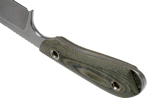 White River Knives M1 Caper Black & OD Linen Micarta fixed knife, Kydex ...