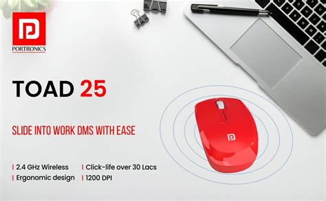 Amazon.in: Buy Portronics Toad 25 Wireless Mouse, 2.4 GHz with USB Nano ...