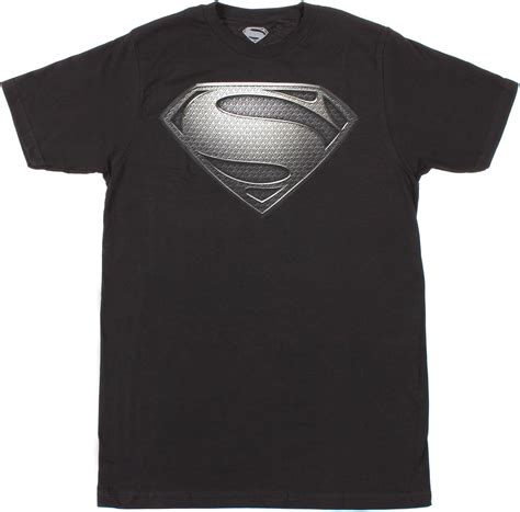 Buy DC Comic Superman Man of Steel Silver Logo T-Shirt at Amazon.in