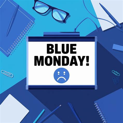 Gradient illustration text for blue monday | Premium AI-generated image