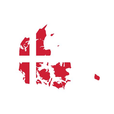 Map of Denmark with flag.Flag map of Denmark 45356762 PNG