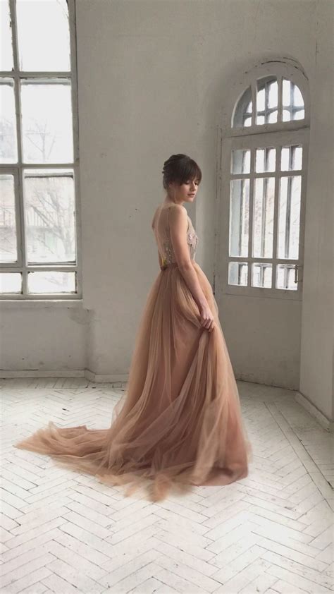 Boho tulle wedding dress – Sumarokova Atelier