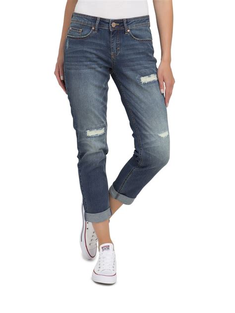 Jordache Women's Boyfriend Jean with Destruction - Walmart.ca