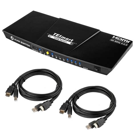 Amazon.in: Buy TESmart 4x1 HDMI KVM Switch HDMI 4K 3840x2160@60Hz 4:4:4 ...