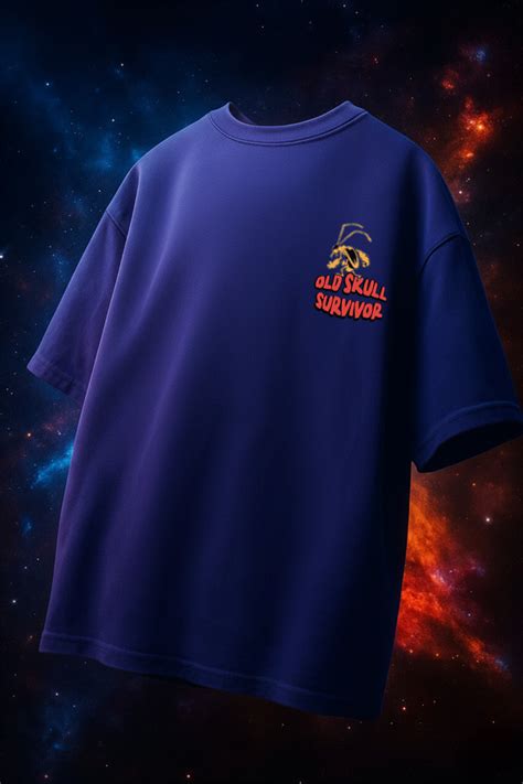 It's Alive Royal Blue Oversized Puff Printed Exclusive T-shirt – Veirdo