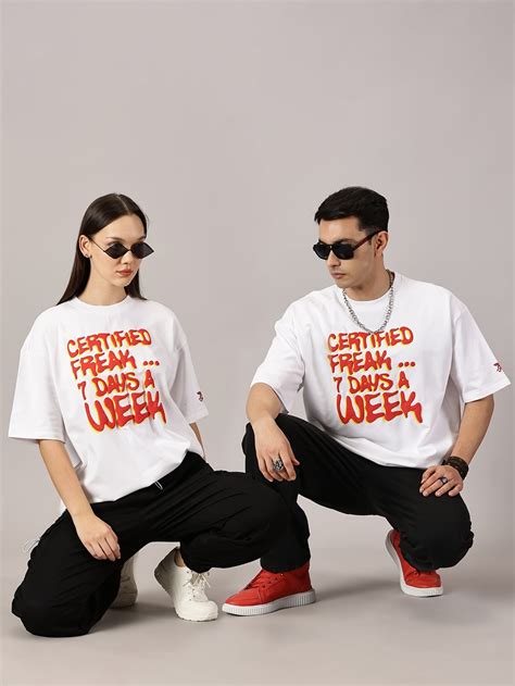 FB Certified Freak 3D Puff Print Oversized White T Shirt – Fireball ...