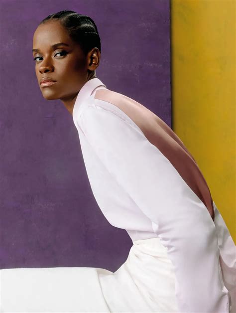 Letitia Wright in Prada on Elle UK November 2024 by Christina Ebenezer - fashionotography