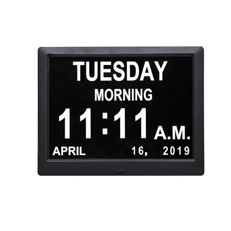 Remote Control 9 Inch Digital Day Clock Non Abbreviations Day ...
