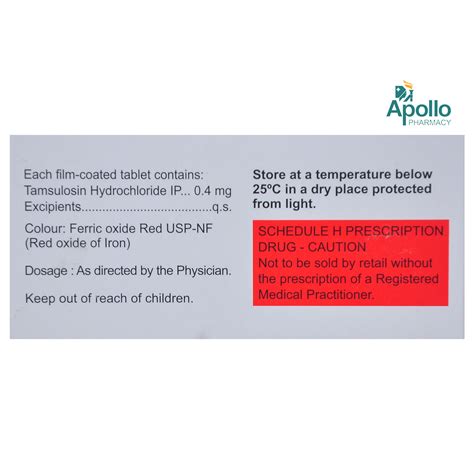 Tamsukem 0.4 Tablet 15's Price, Uses, Side Effects, Composition ...