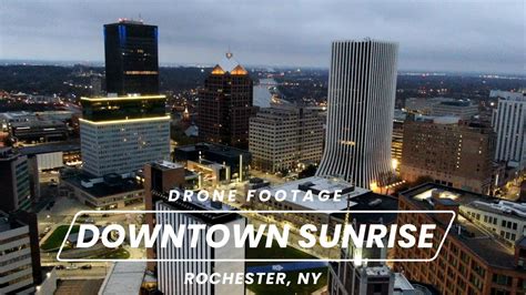 Downtown Sunrise in Rochester NY - 4K Drone Footage - DJI Mavic 2 - YouTube