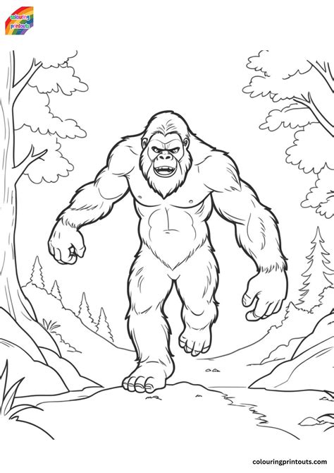 10+ Bigfoot Coloring Page