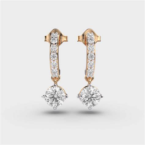 Buy Hanging Solitaire Diamond Earrings At Jewelbox