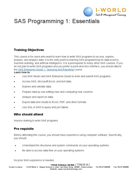 Image result for SAS Programming 1 Essentials