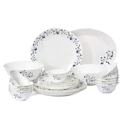 Buy Cello Opalware Imperial Vinea Opalware Dinner Set, 27 Pieces, White ...