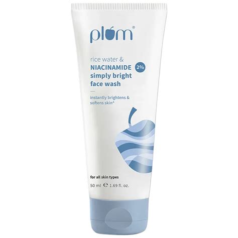 Buy Plum Rice Water & 2% Niacinamide Simply Bright Face Wash, 50 ml ...
