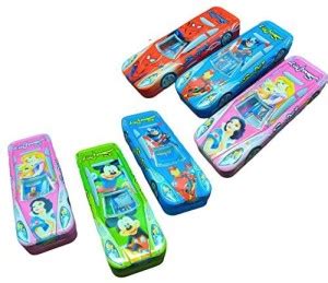 Flipkart.com | Tera13 car cartoon Art Metal Pencil Boxes - Box