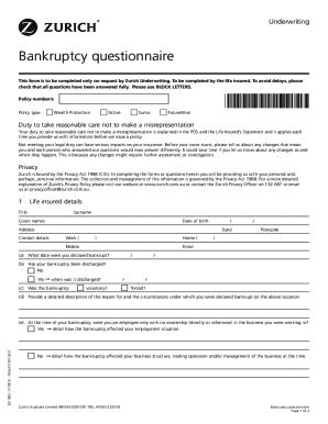 Fillable Online Your Tele-interview with Zurich Health Connect ...