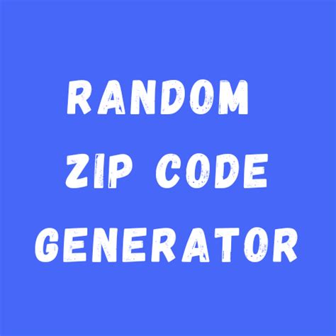 Zip Code Generator 的图像结果