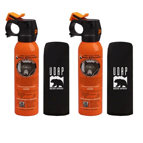 Pepper Power Bear Pepper Spray Deterrent, Safety Orange, 7.9 oz, 2 Pack ...