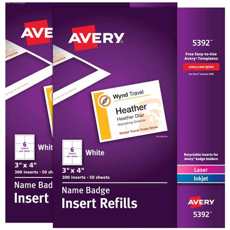 Create Professional Name Badges With Avery Name Badge Template - GRAPHICOLD
