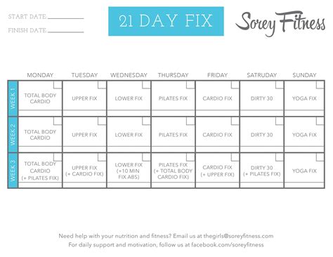 21 Day Fix Worksheet at tarrachelblog Blog