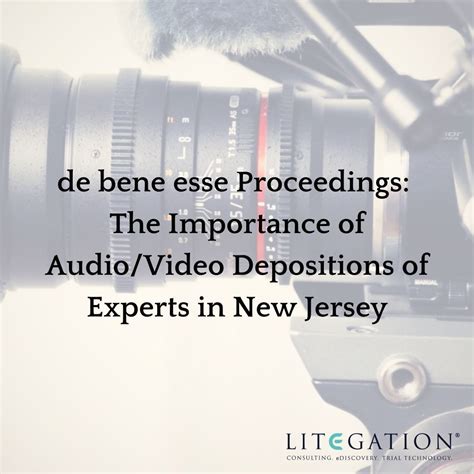#debeneesse #expertdepositions #njlitigation | LITeGATION, LLC