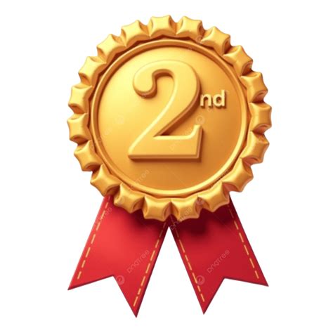 Secondo Posto Png Free: Second Place" Ribbon Award Stickers 2nd