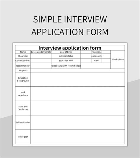Job Interview Form Template 的图像结果