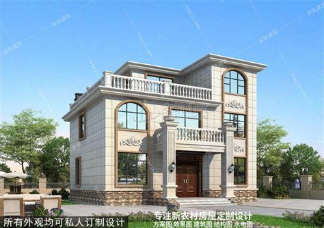 湖南省浏阳市王老板二层半别墅设计带车库带偏房简单大气