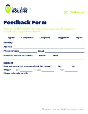 Fillable Online Compliments, Concerns and Complaints (Grievances) Form ...