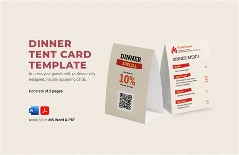 Printable Tent Card Template in Word, PDF - Download | Template.net