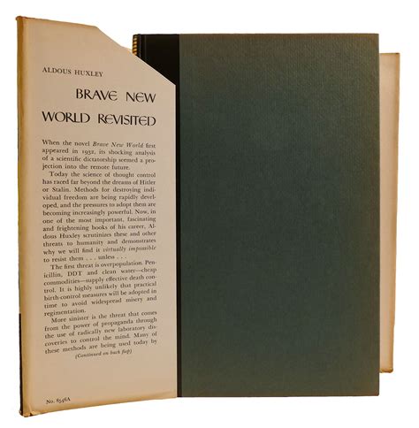 BRAVE NEW WORLD REVISITED | Aldous Huxley | First Edition; Early Printing